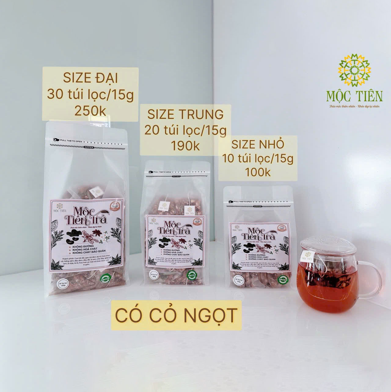 Mộc tiên trà Túi Zip 2