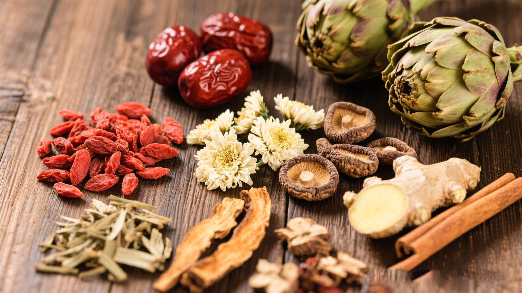 Nhiều thành phần thảo mộc trong mộc tiên trà